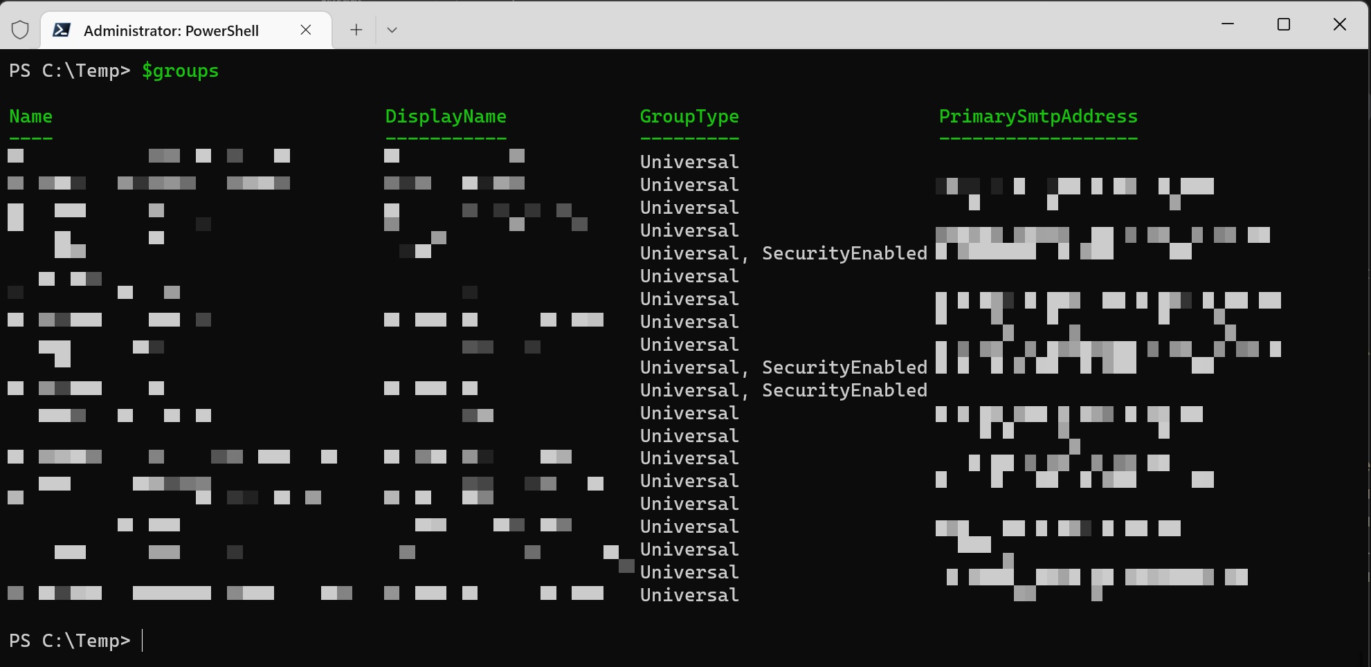 PowerShell Group Members